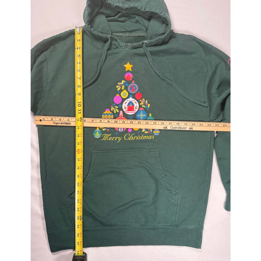 BILTMORE Christmas Hoodie Green Adult Size LARGE Tree Ornaments - Picture 9 of 9